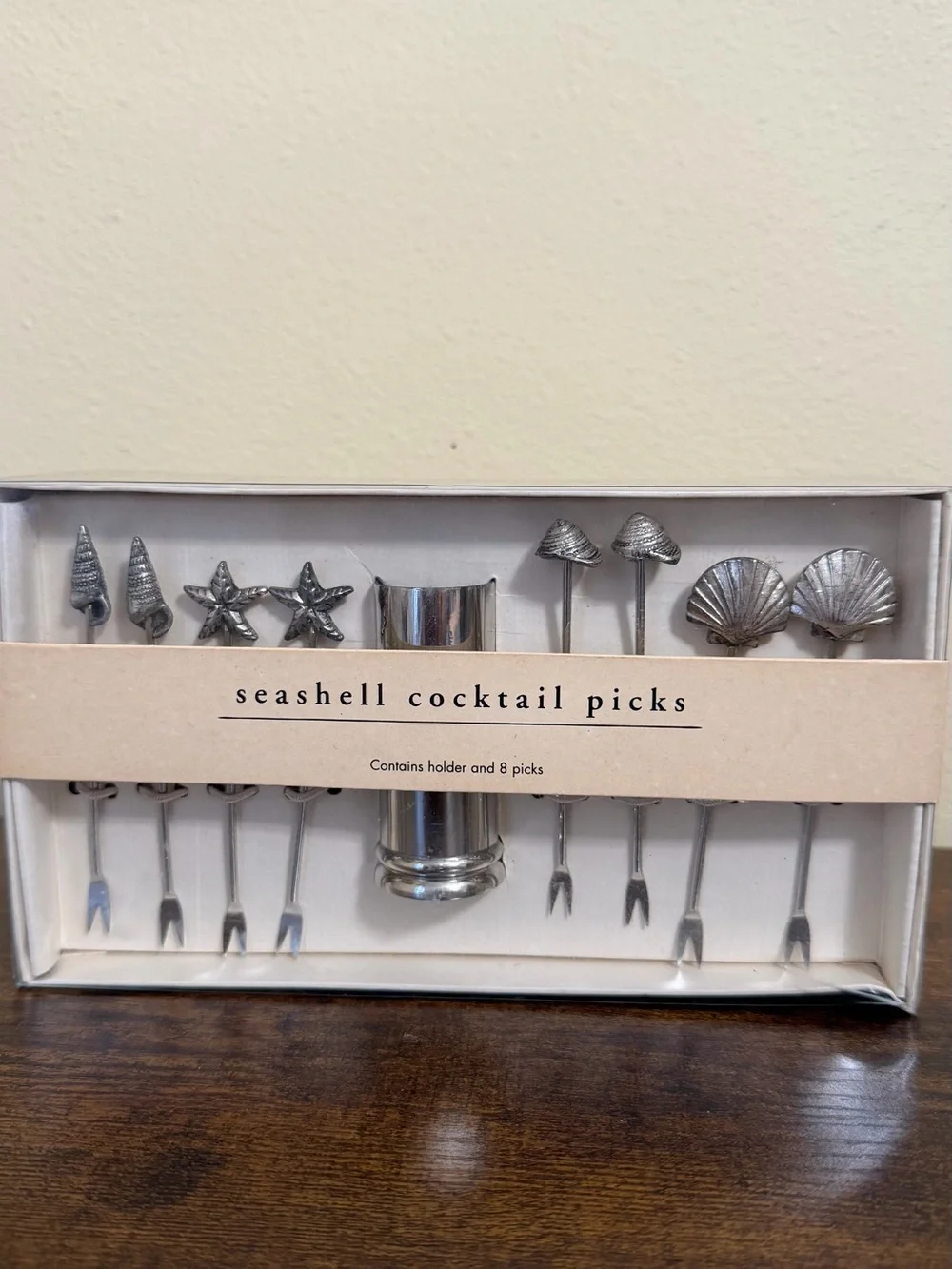 PIER 1 Seashell Cocktail Picks Set - Silver Tone